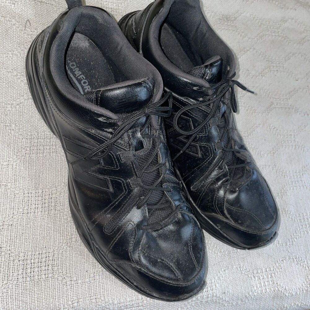New Balance MX608V4 Men's Black Leather Walking Shoes Size 15 D Athleisure